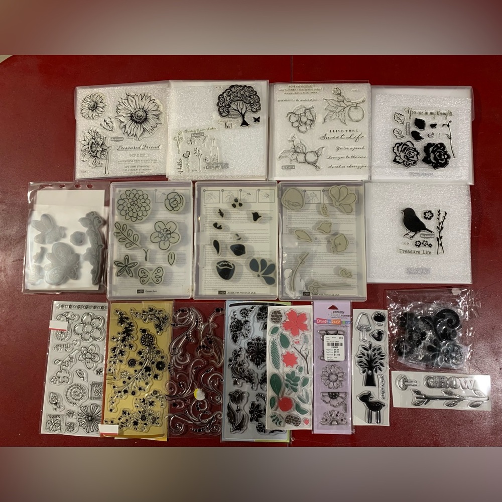 Assorted Floral and Nature-Themed Stamps